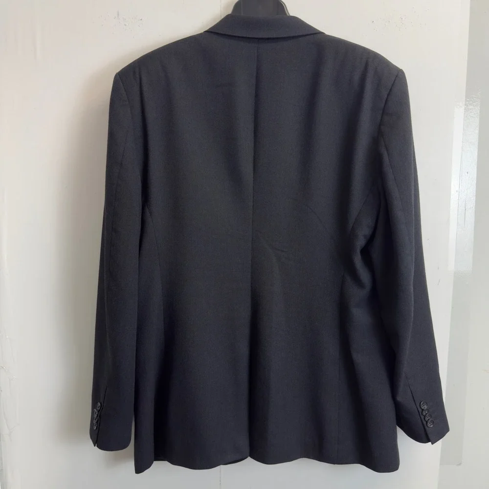 Banana Republic Mens Navy Blue Two Button Blazer Jacket 40R Micro Pattern